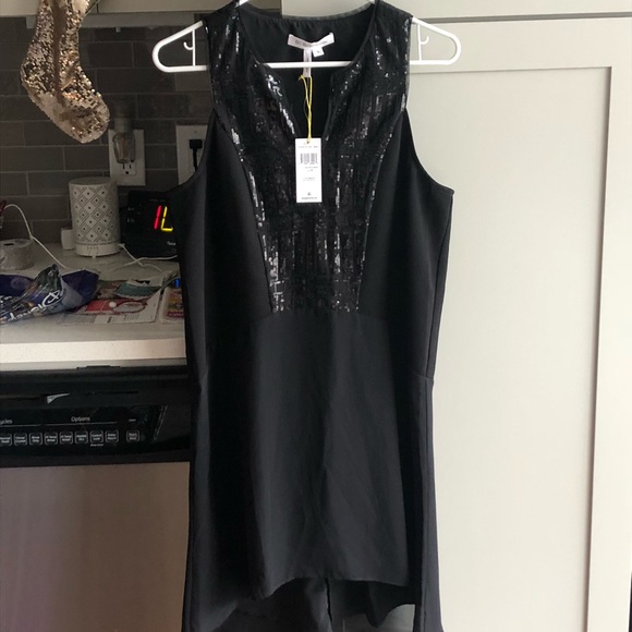 NWT BCBG Black Bling cocktail dress - Picture 1 of 7